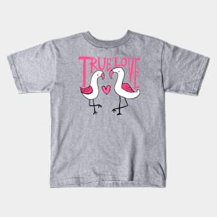 true love, flamingo Kids T-Shirt